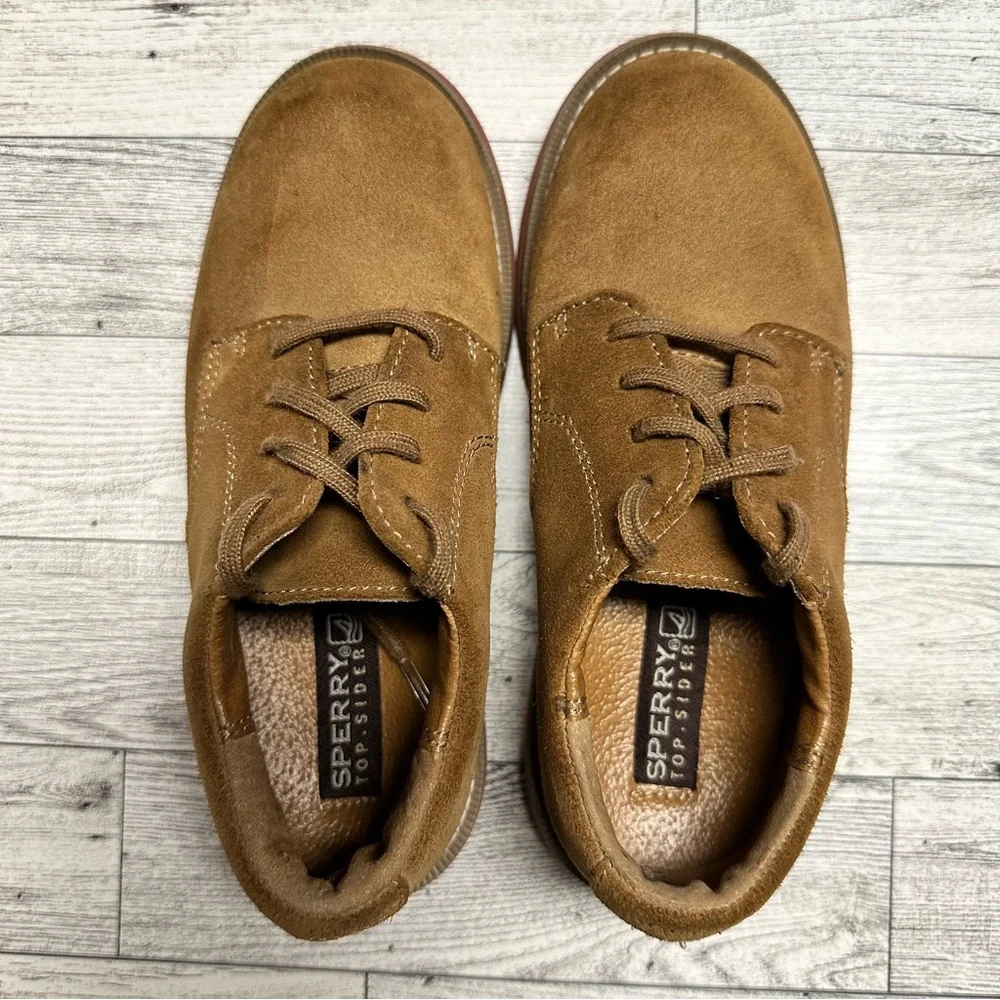 Boys Tan Sperry Tevin Shoes [Leather Suede] Size 12M